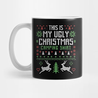 Ugly Christmas Camping Shirt Mug